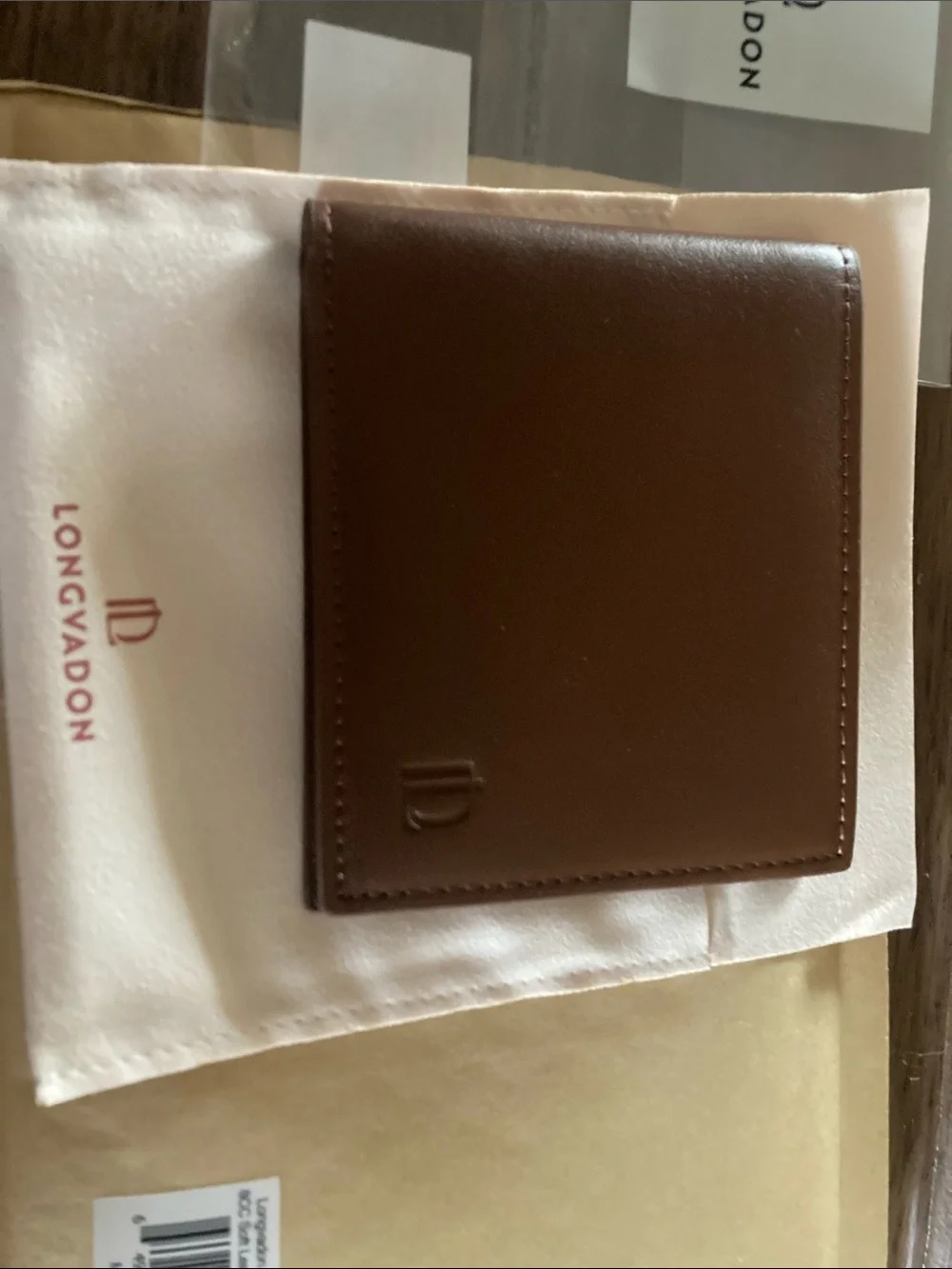 Longvadon Brown Leather Wallet for Men NIP